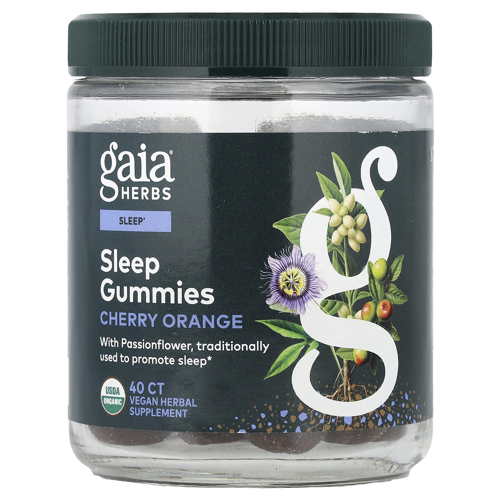 Gaia Herbs Sleep Gummies – Cherry Orange – 40 gommes — Tunisie