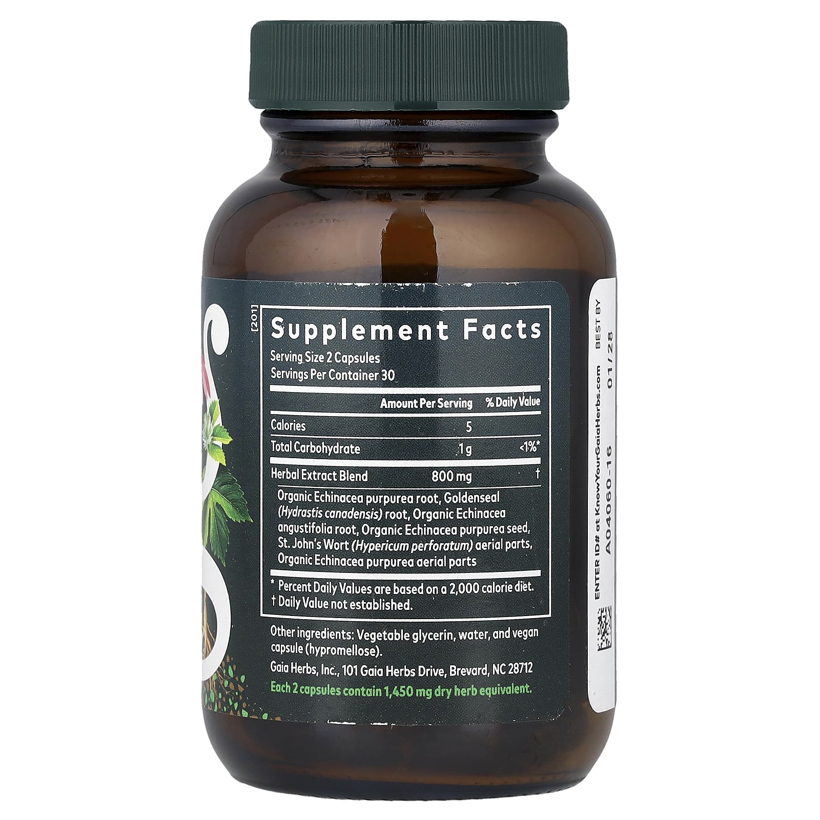 Gaia Herbs Echinacea Goldenseal, 60 Liquid Phyto-Caps — photo 2 sur 2
