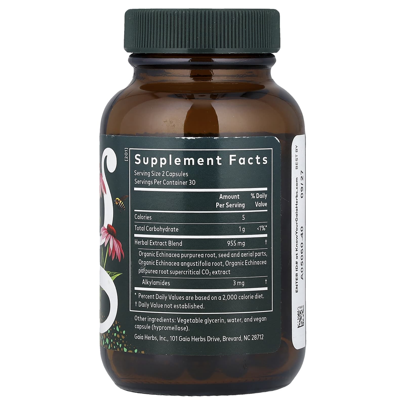 Gaia Herbs Echinacea Supreme, 60 Liquid Phyto-Caps — photo 2 sur 2