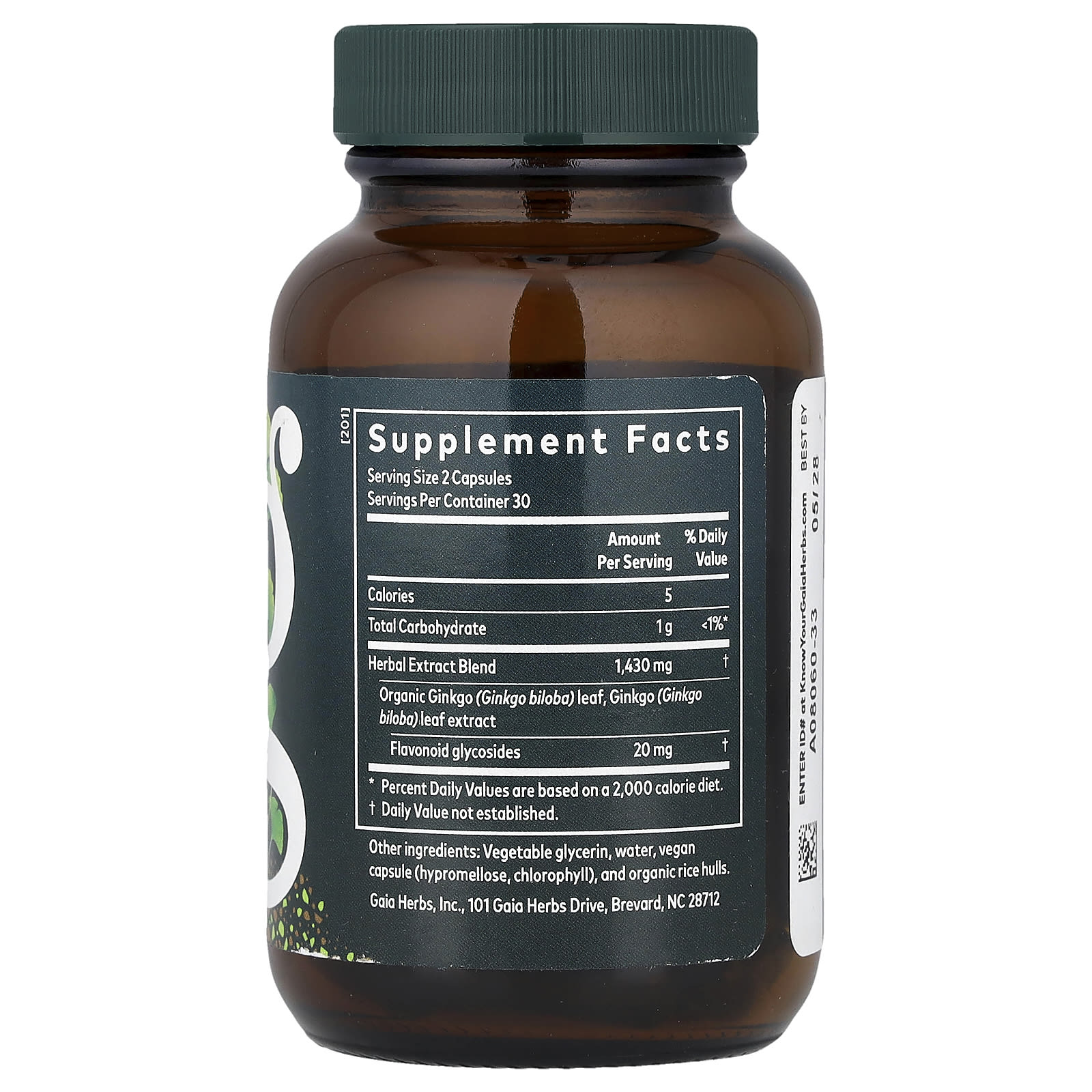 Gaia Herbs Ginkgo Leaf, 60 Liquid Phyto-Caps — photo 2 sur 2