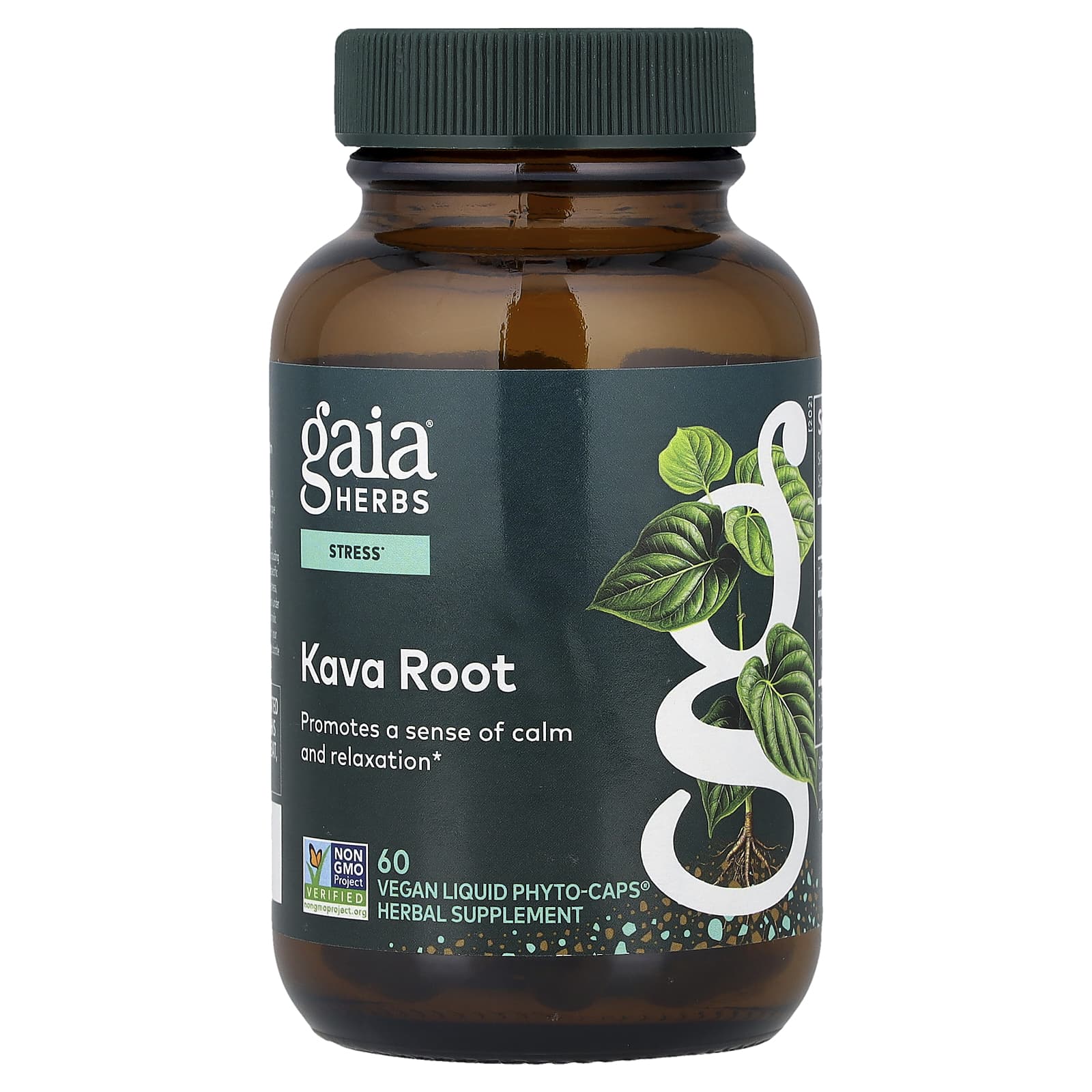 Gaia Herbs Kava Root, 60 Vegan Liquid Phyto-Caps (576 mg per Cap) — Tunisie