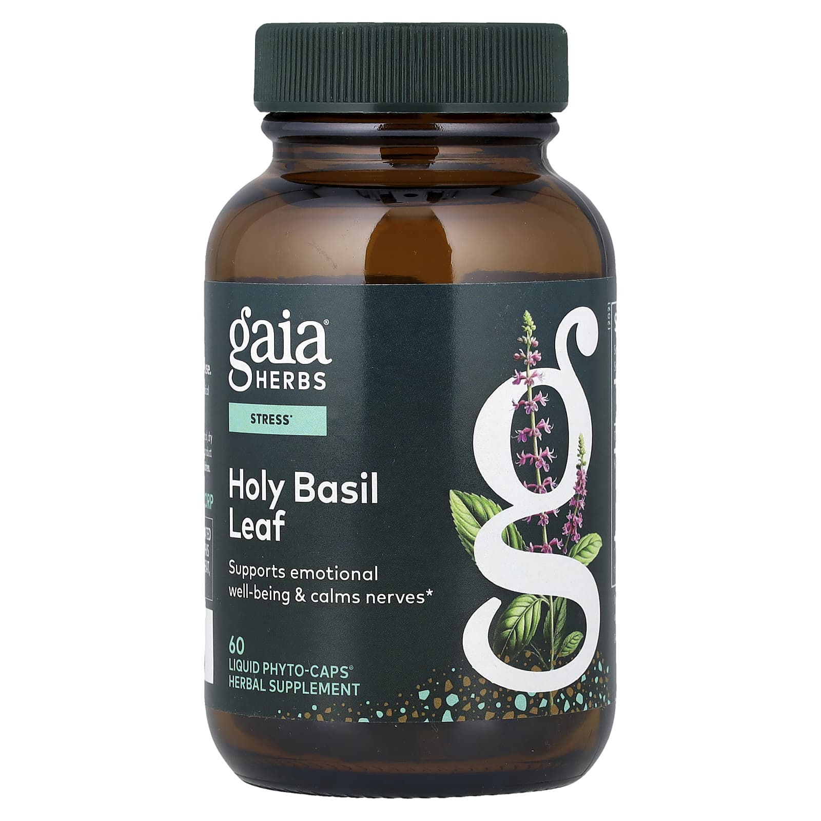Gaia Herbs Holy Basil Leaf, 60 Liquid Phyto-Caps — Tunisie