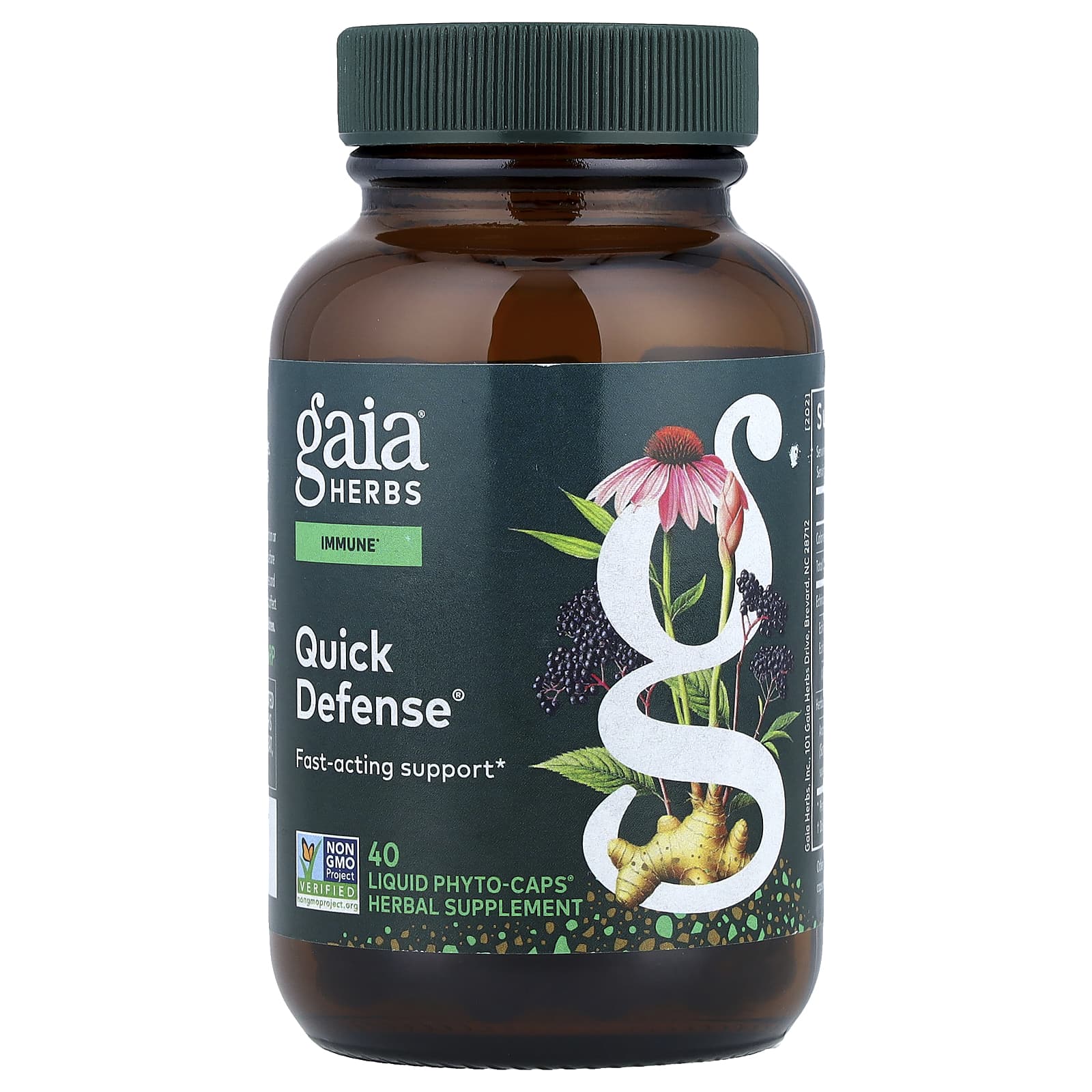 Gaia Herbs Quick Defense, 40 Liquid Phyto-Caps — Tunisie