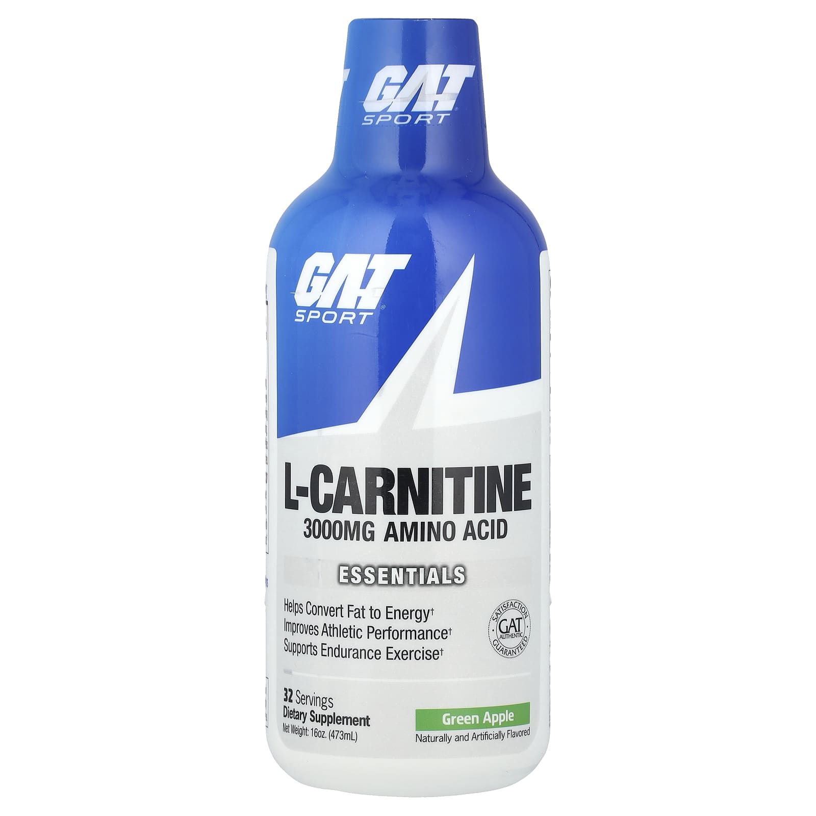 GAT Sport, L-Carnitine – Green Apple – 473 ml — Tunisie