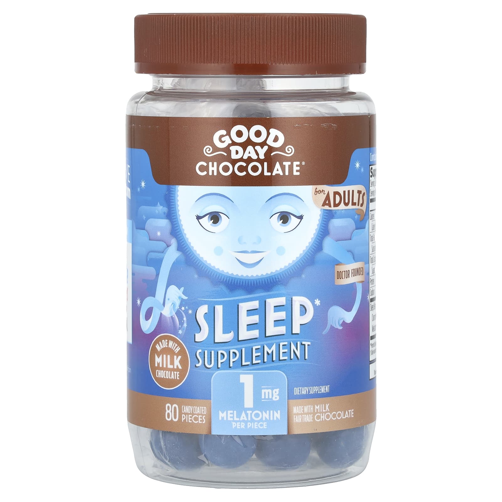 Good Day Chocolate Sleep Supplement, For Adults, 80 Candy Coated Pieces (1 mg per Piece) – Milk Chocolate — Tunisie