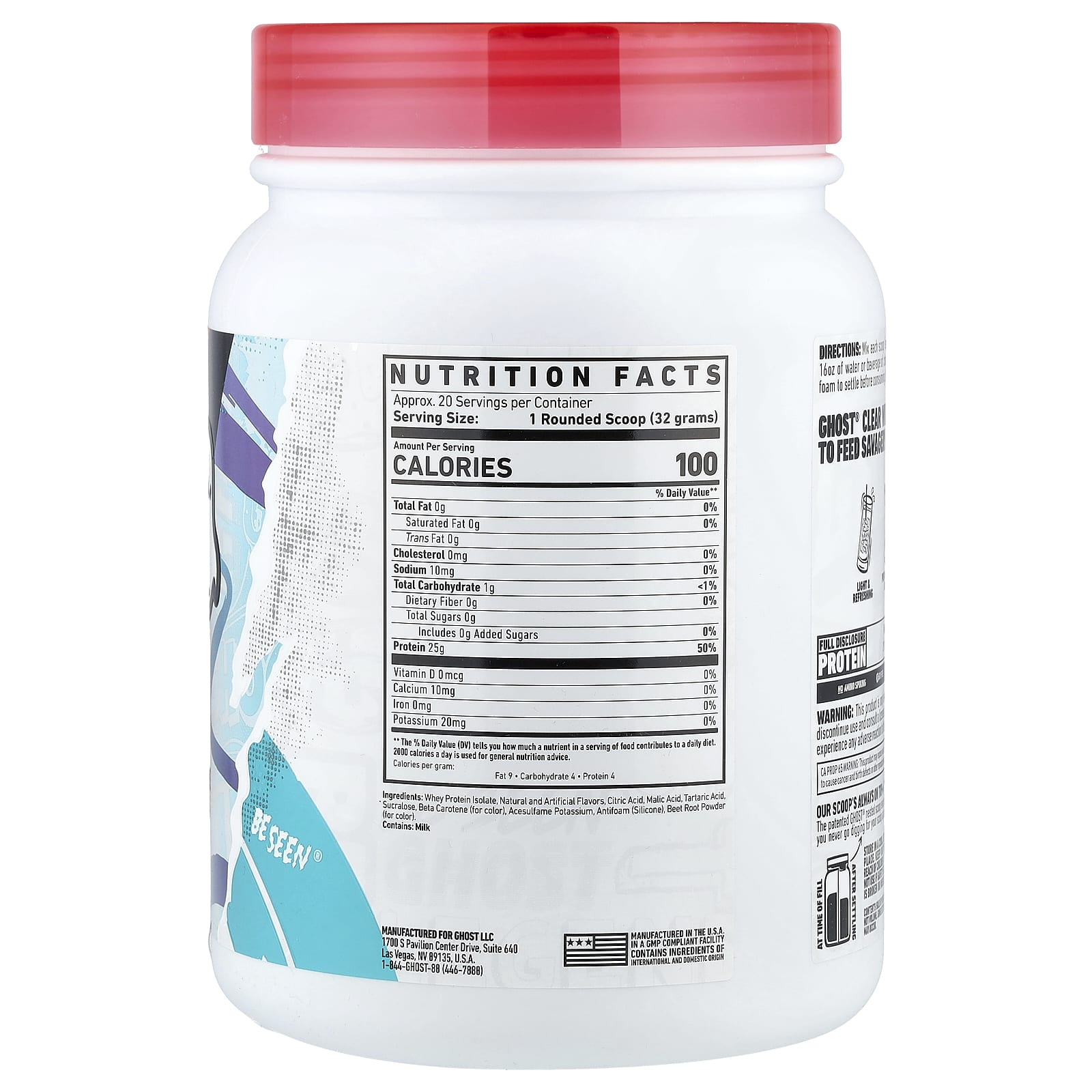 Ghost Whey, Clear Protein Isolate – Orange Cream – 640 g — photo 2 sur 2