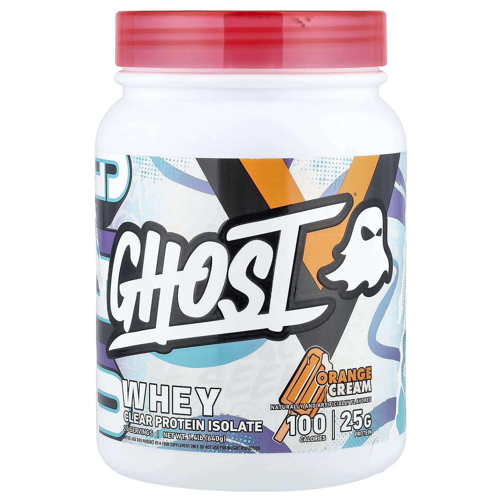 Ghost Whey, Clear Protein Isolate – Orange Cream – 640 g — Tunisie