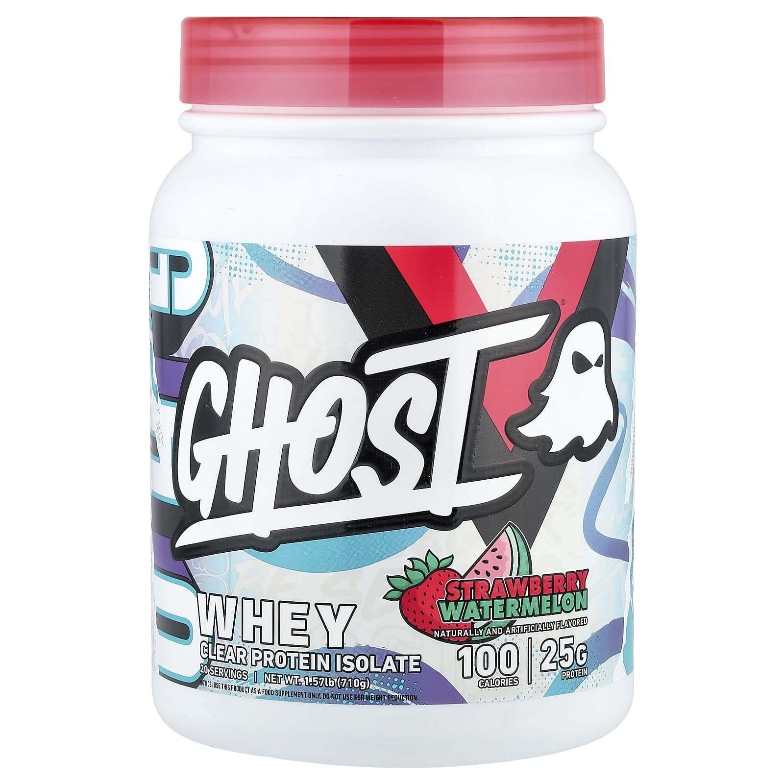 Ghost Whey, Clear Protein Isolate – Strawberry Watermelon – 710 g — Tunisie