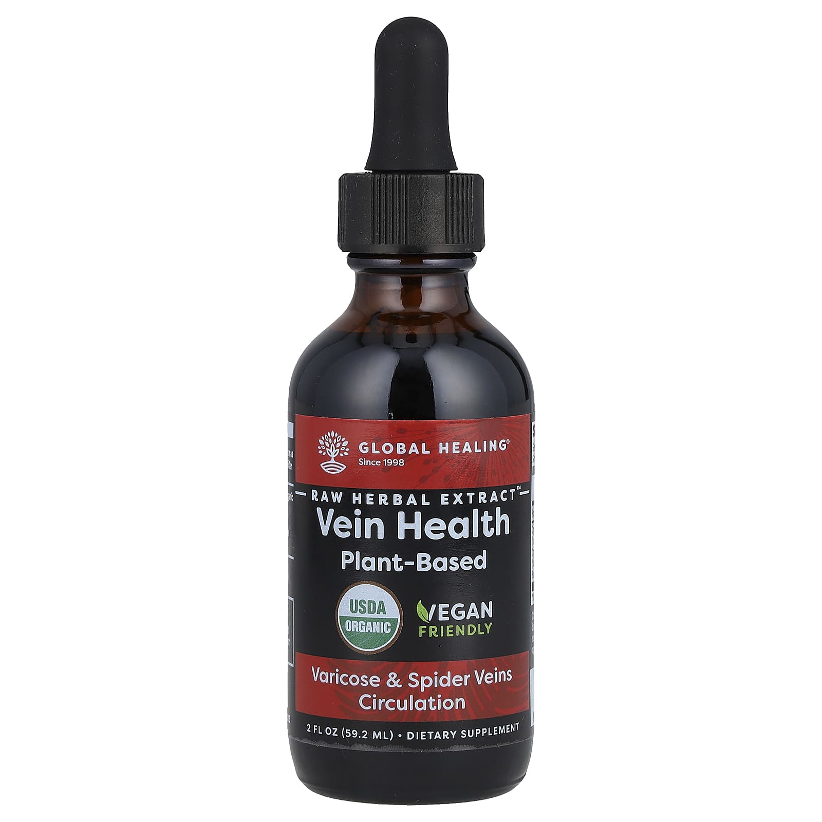 Global Healing Raw Herbal Extract, Vein Health – 59,2 ml — Tunisie