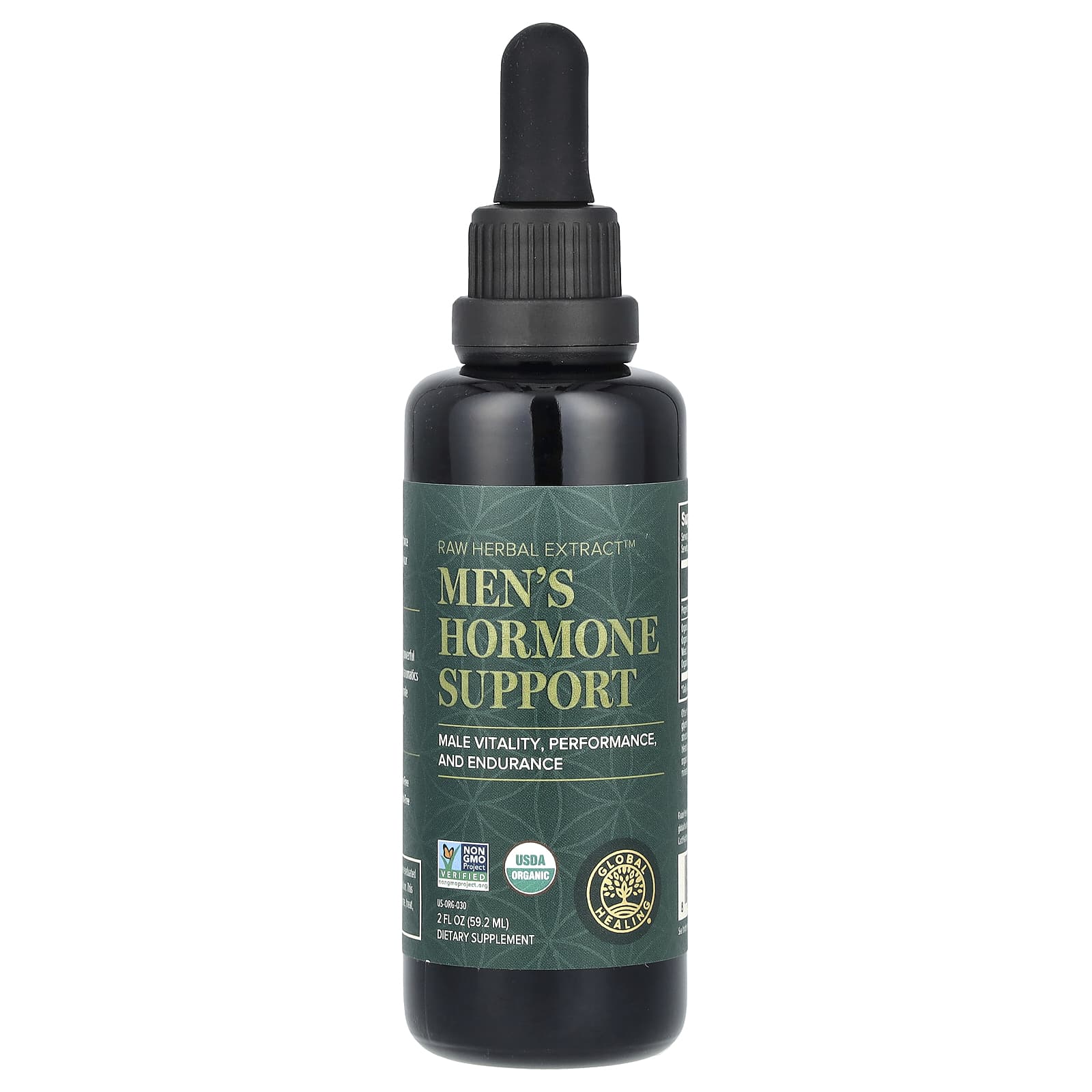 Global Healing Raw Herbal Extract, Men's Hormone Support – 59,2 ml — Tunisie