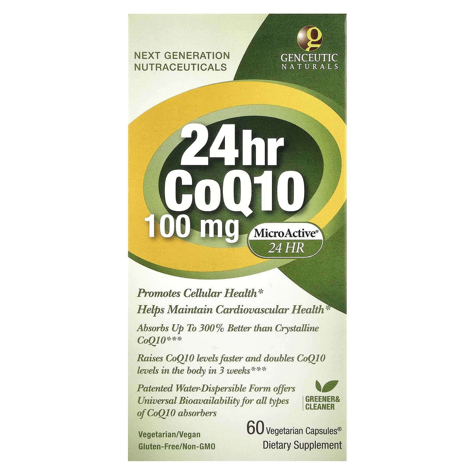 Genceutic Naturals 24hr CoQ10 – 60 gélules végétales — Tunisie
