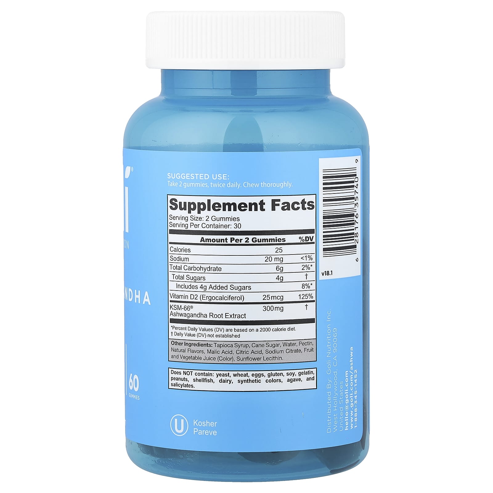 Goli Nutrition Ashwagandha Gummies – 60 gommes — photo 2 sur 2
