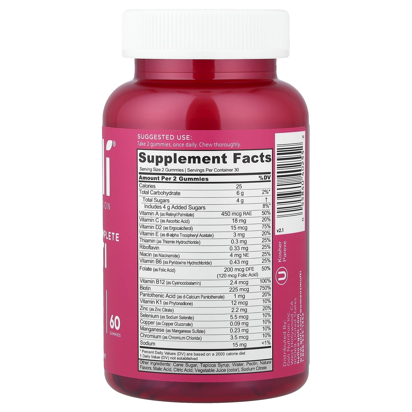 Goli Nutrition Women's Complete Multi Gummies – 60 gommes — photo 2 sur 2