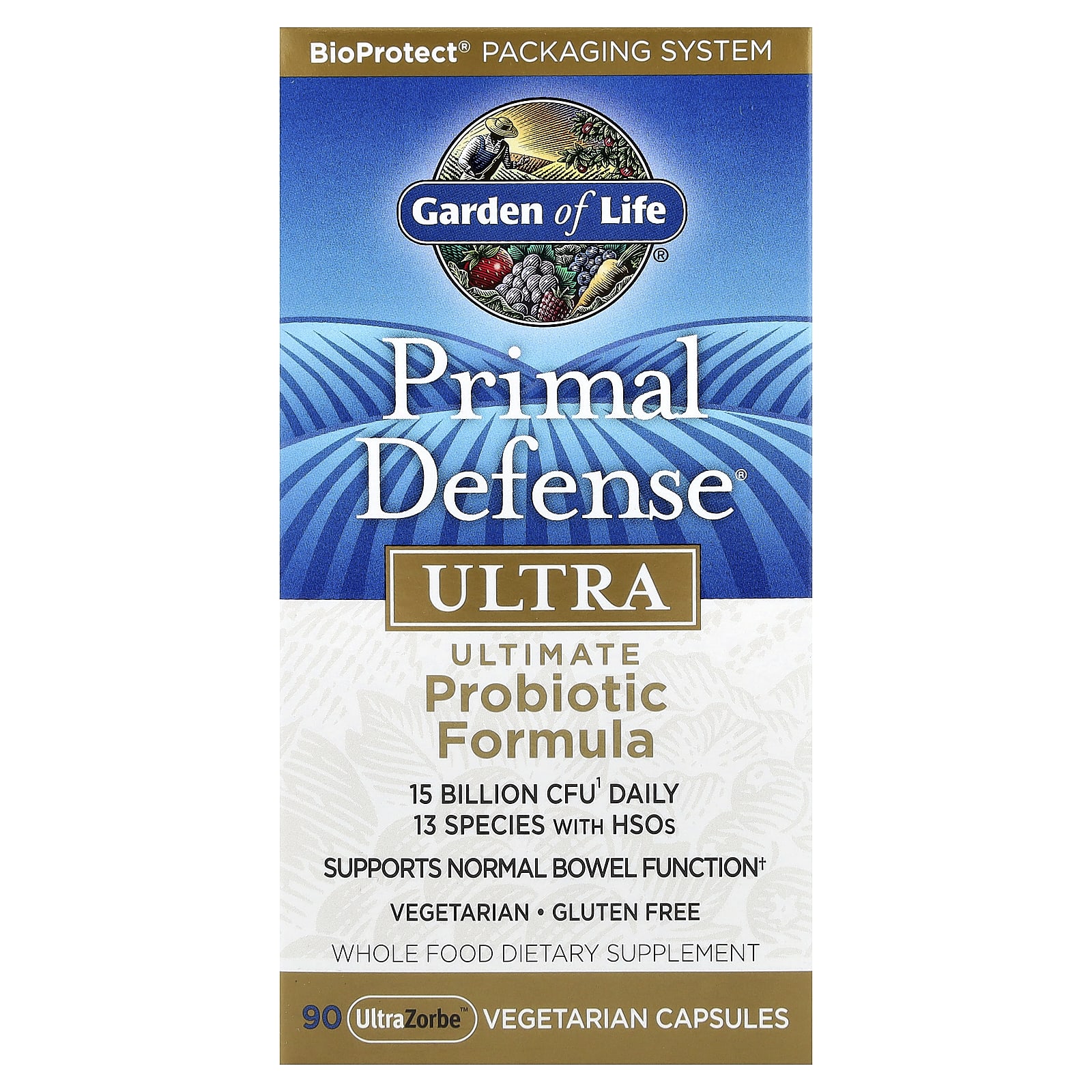 Garden of Life Primal Defense, Ultra, Ultimate Probiotic Formula, 90 UltraZorbe Vegetarian Capsules — Tunisie