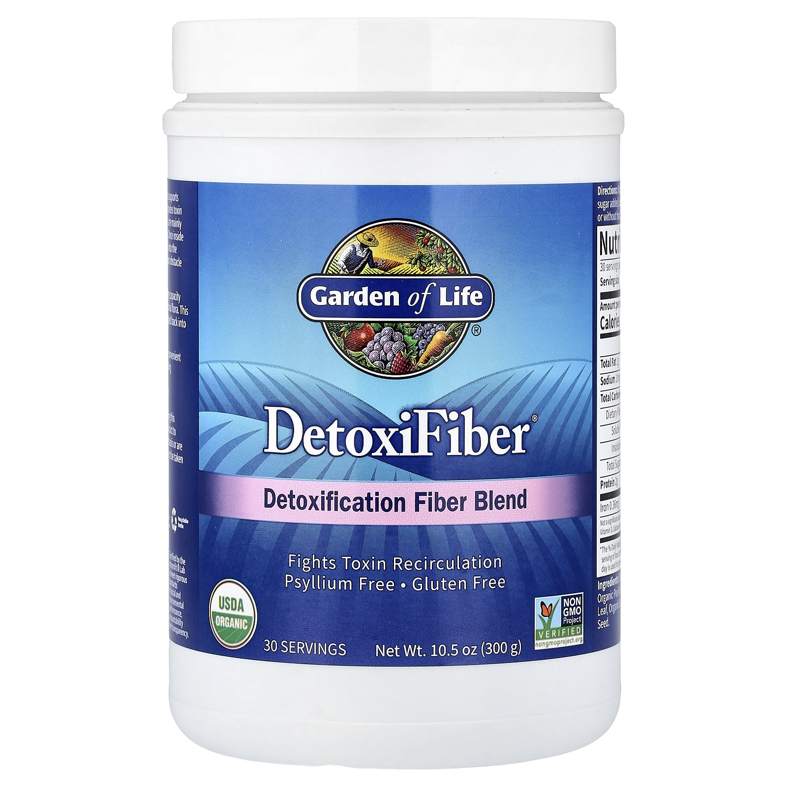 Garden of Life DetoxiFiber, Detoxification Fiber Blend – 300 g — Tunisie