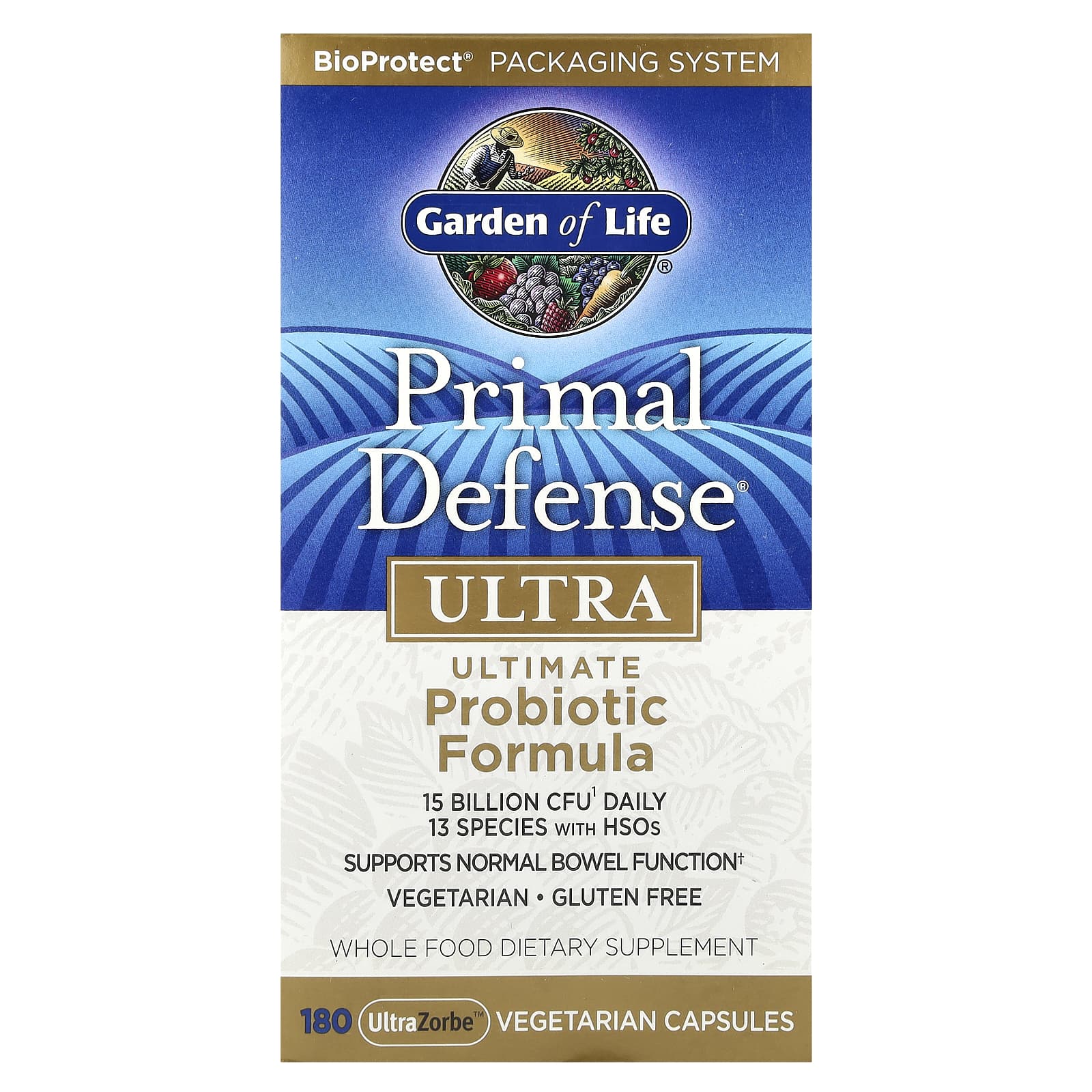 Garden of Life Primal Defense, Ultra, Ultimate Probiotic Formula, 180 UltraZorbe Vegetarian Capsules — Tunisie