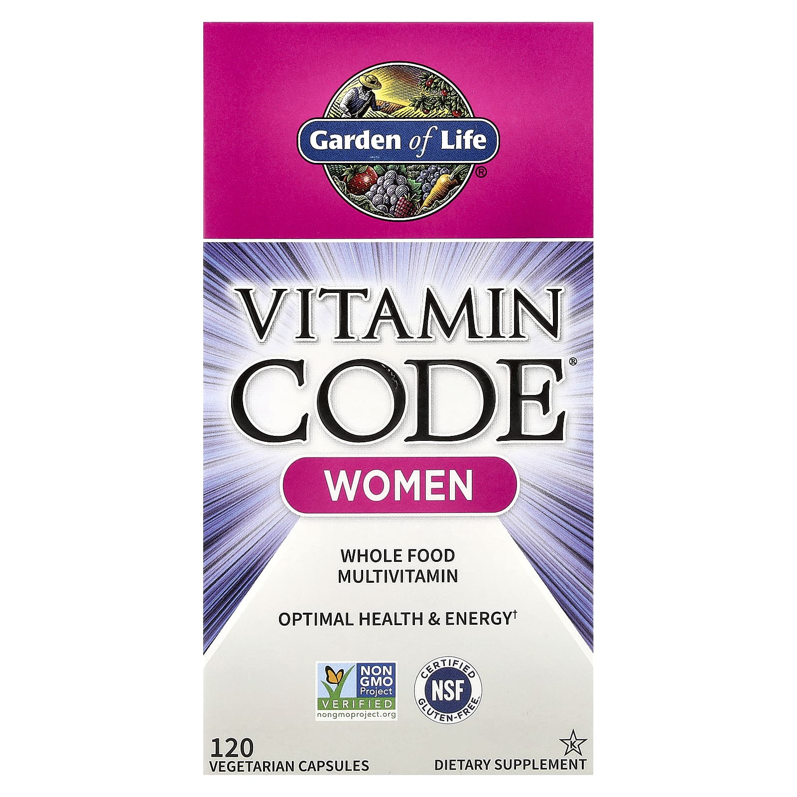 Garden of Life Vitamin Code, Women Whole Food Multivitamin – 120 gélules végétales — Tunisie