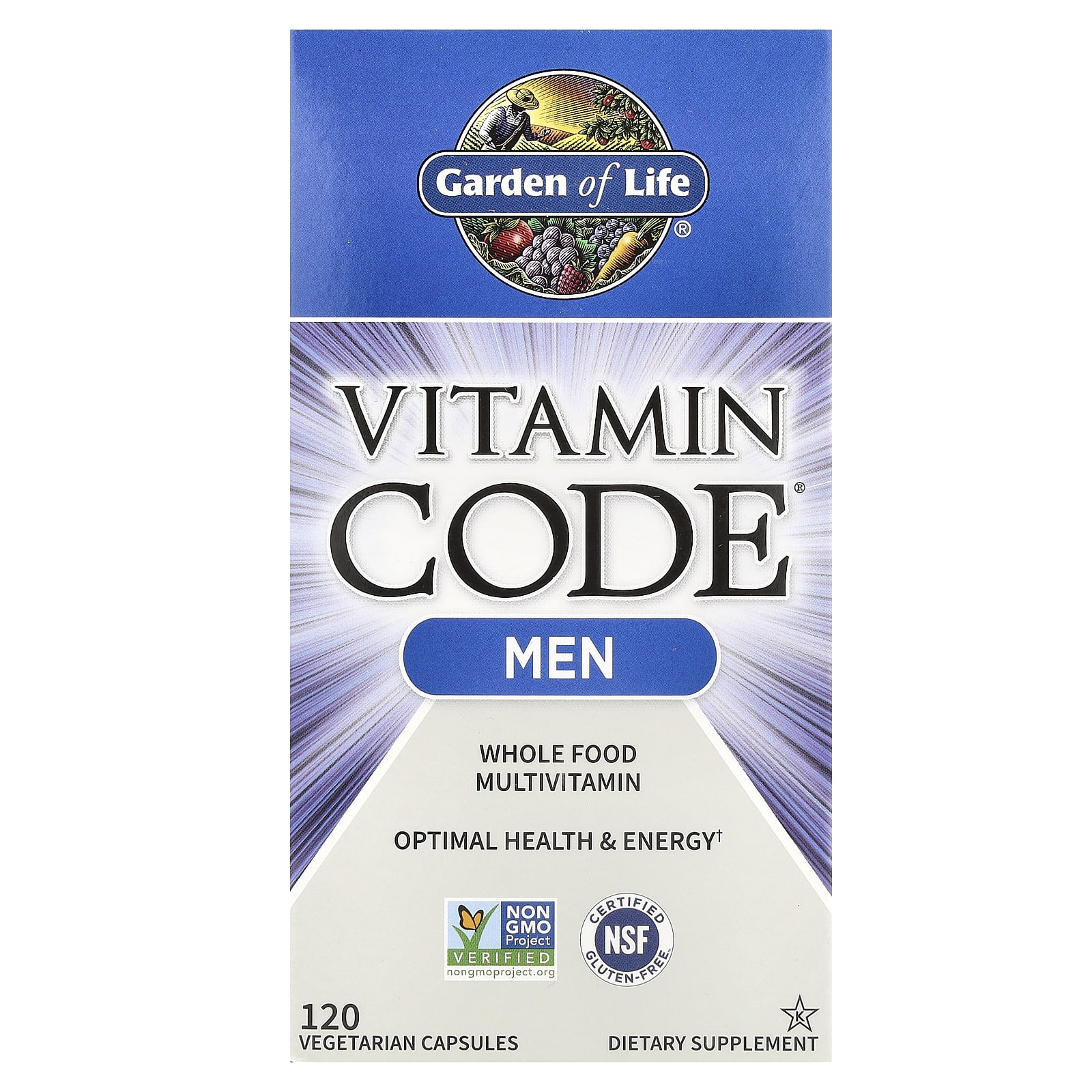 Garden of Life Vitamin Code, Whole Food Multivitamin for Men – 120 gélules végétales — Tunisie