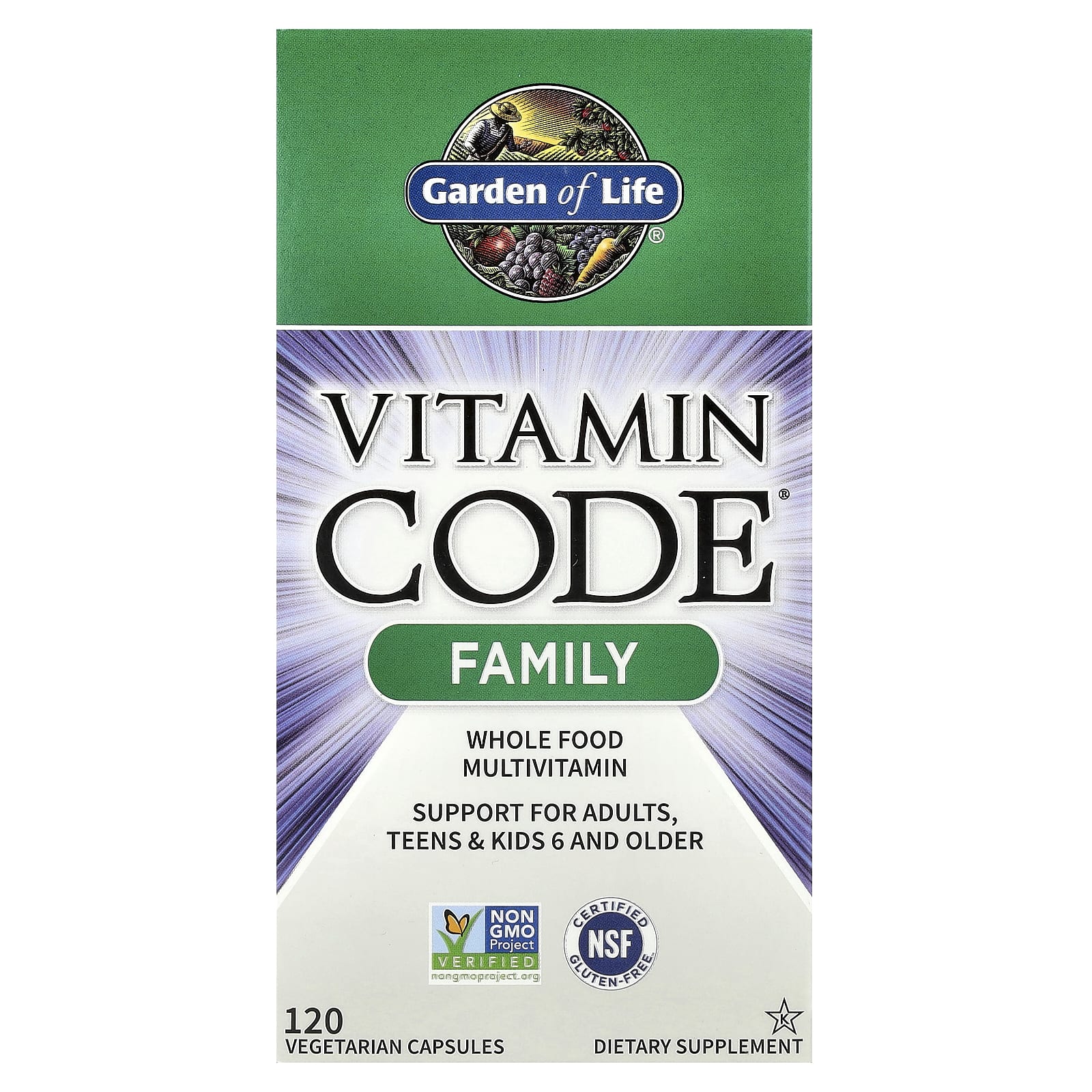 Garden of Life Vitamin Code, Family, Whole Food Multivitamin – 120 gélules végétales — Tunisie
