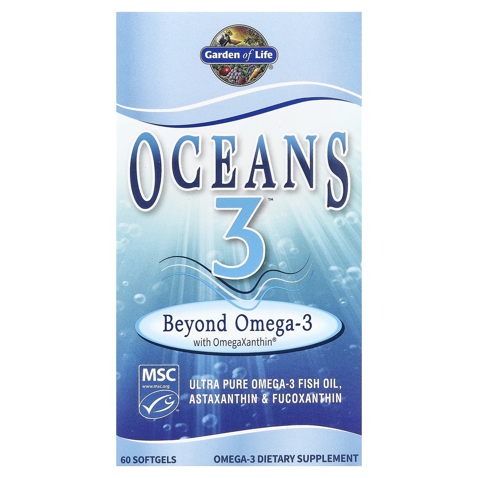 Garden of Life Oceans 3 – 60 capsules molles — Tunisie