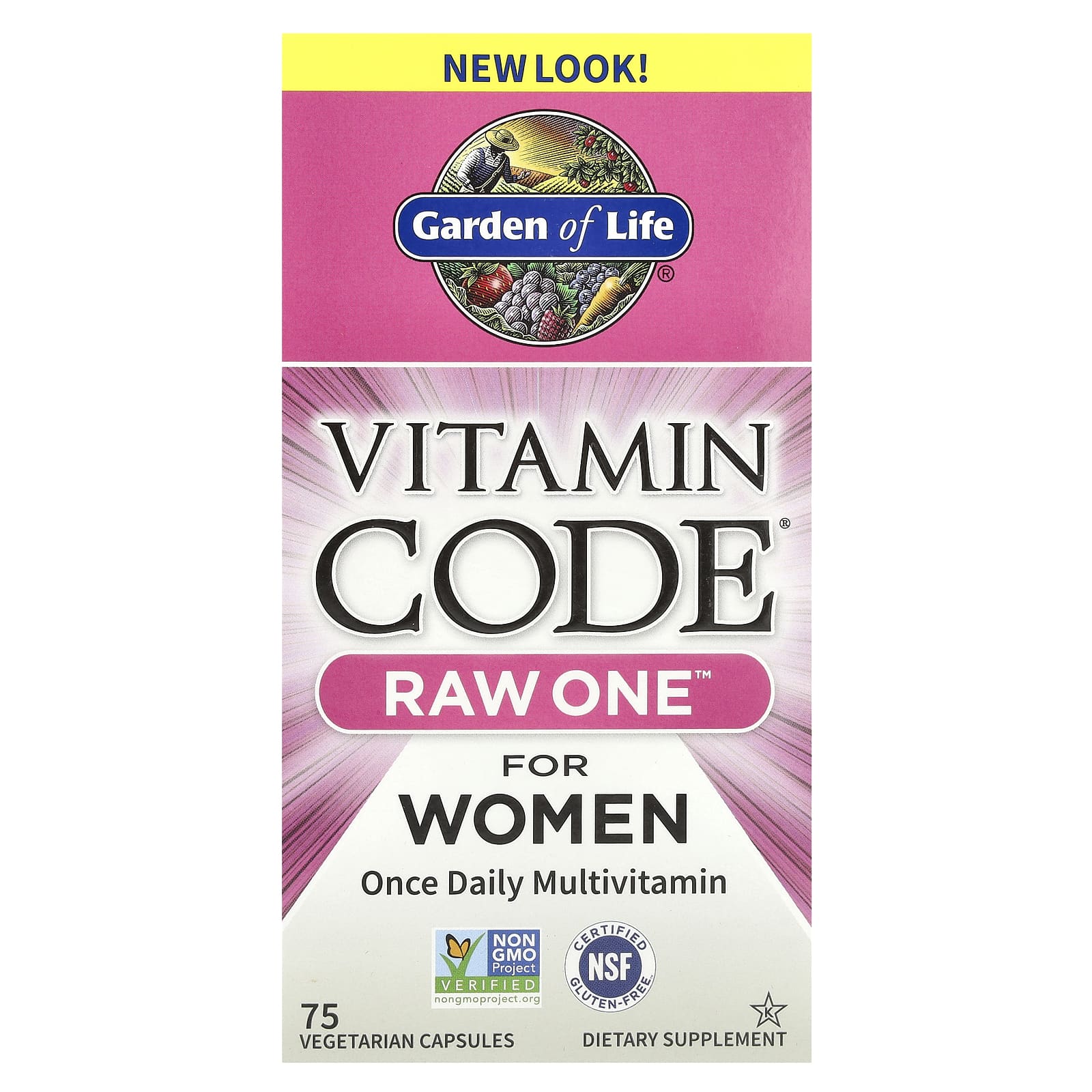 Garden of Life Vitamin Code, RAW One, Once Daily Multivitamin For Women – 75 gélules végétales — Tunisie