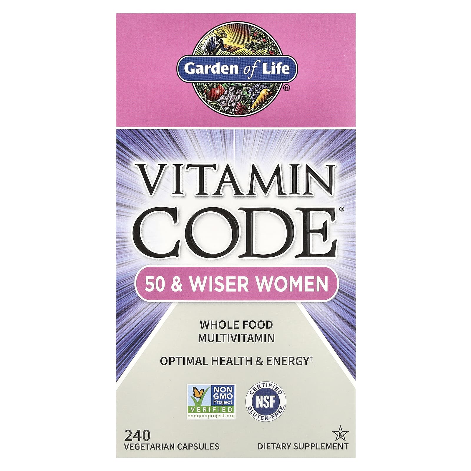 Garden of Life Vitamin Code, Whole Food Multivitamin for Women – 240 gélules végétales — Tunisie