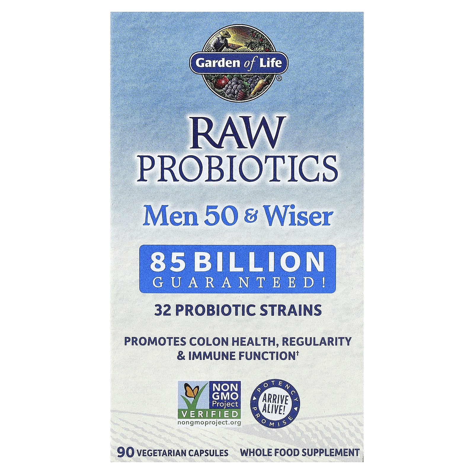 Garden of Life RAW Probiotics – Men 50 & Wiser – 90 gélules végétales — Tunisie