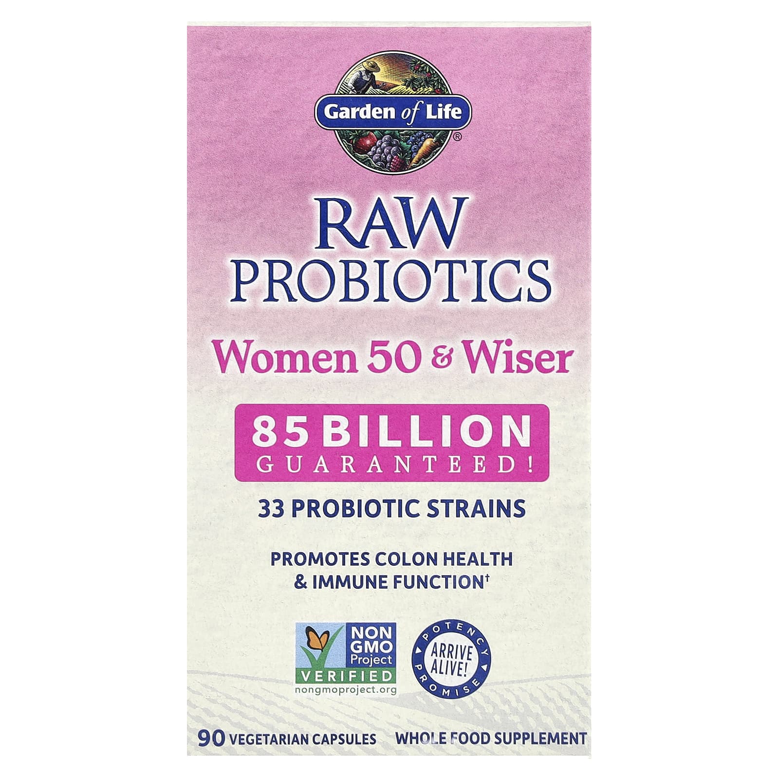 Garden of Life RAW Probiotics – Women 50 & Wiser – 90 gélules végétales — Tunisie