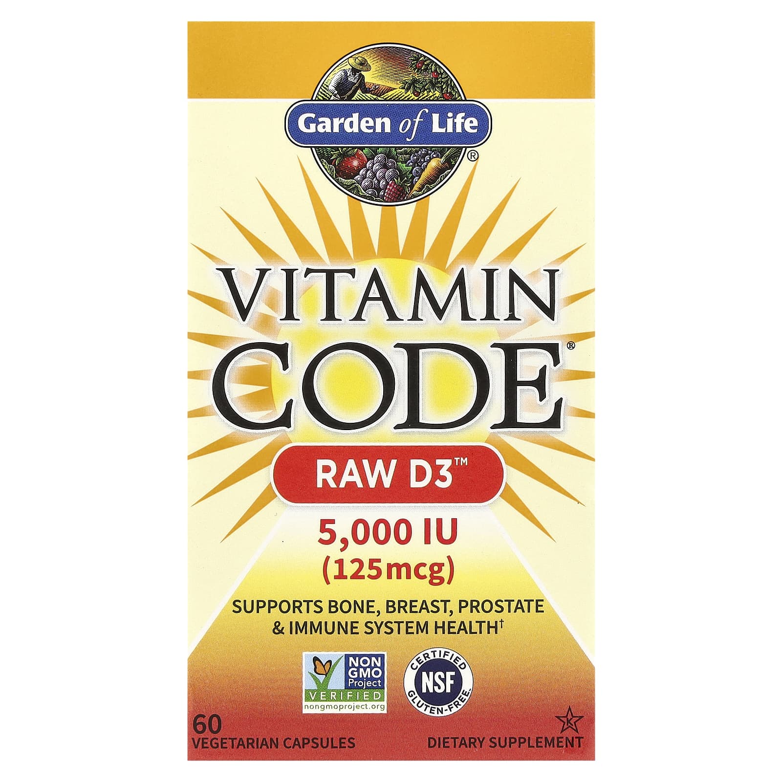 Garden of Life Vitamin Code – 125 µg – 60 gélules végétales — Tunisie