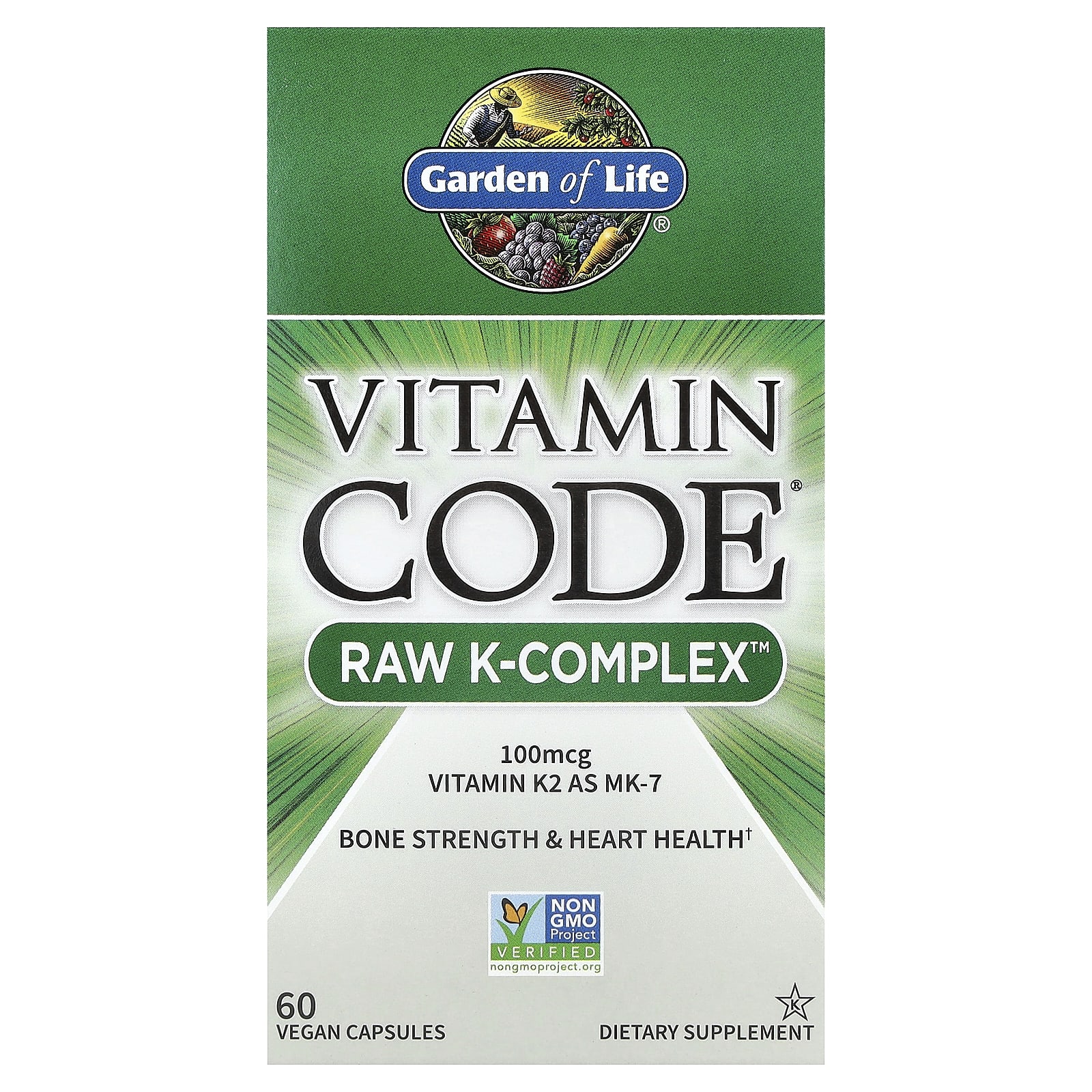Garden of Life Vitamin Code, RAW K-Complex – 60 gélules véganes — Tunisie