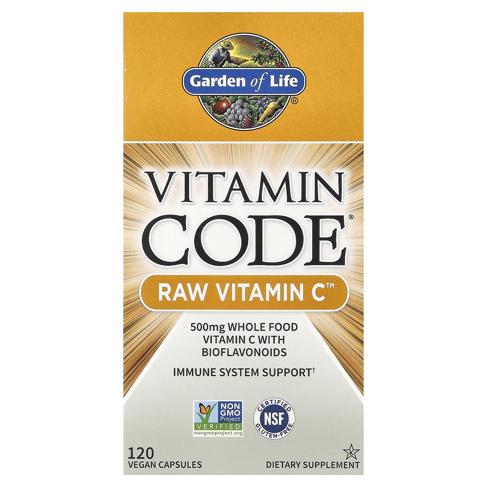 Garden of Life Vitamin Code, RAW Vitamin C – 120 gélules véganes — Tunisie