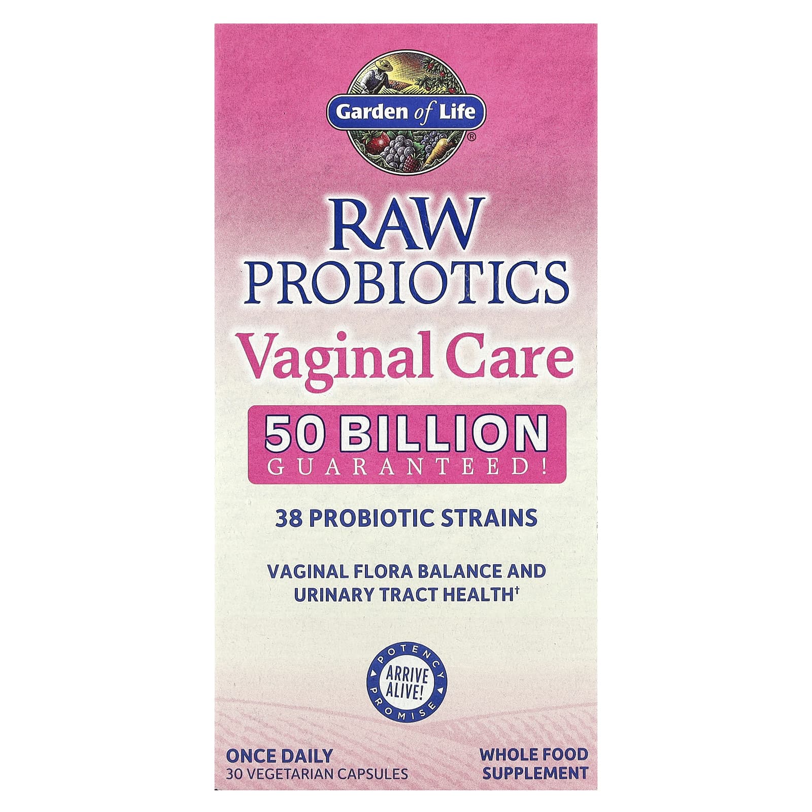 Garden of Life RAW Probiotics, Vaginal Care – 30 gélules végétales — Tunisie