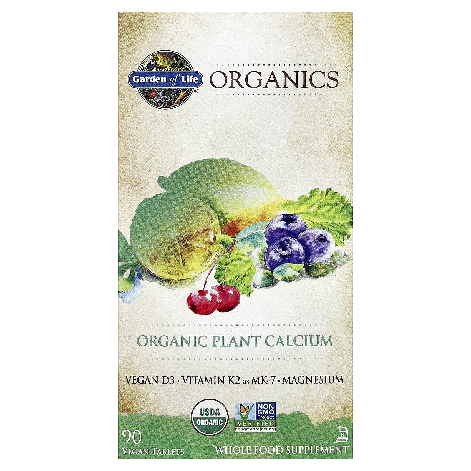 Garden of Life Organics, Organic Plant Calcium, 90 Vegan Tablets — Tunisie