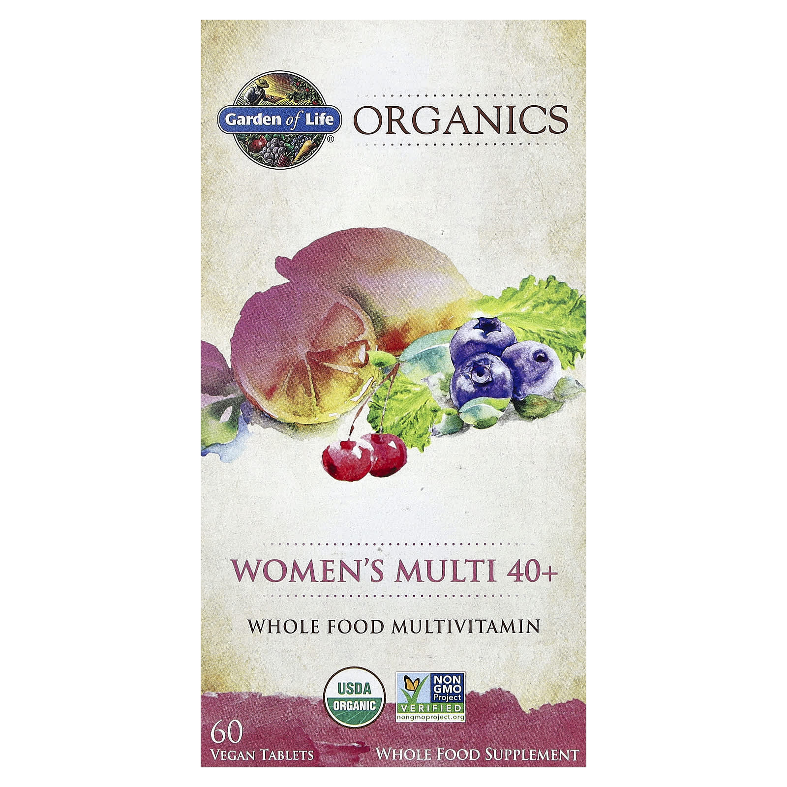 Garden of Life Organics, Women's Multi 40+, 60 Vegan Tablets — Tunisie