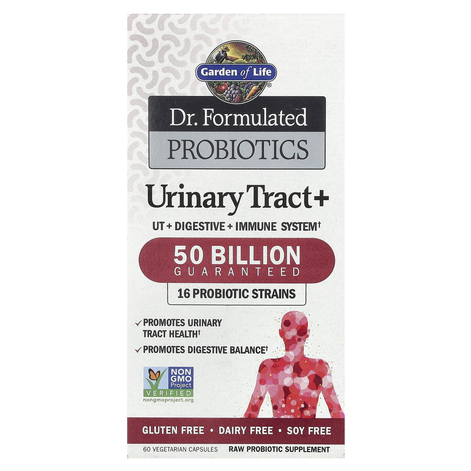 Garden of Life Dr. Formulated Probiotics, Urinary Tract+ – 60 gélules végétales — Tunisie