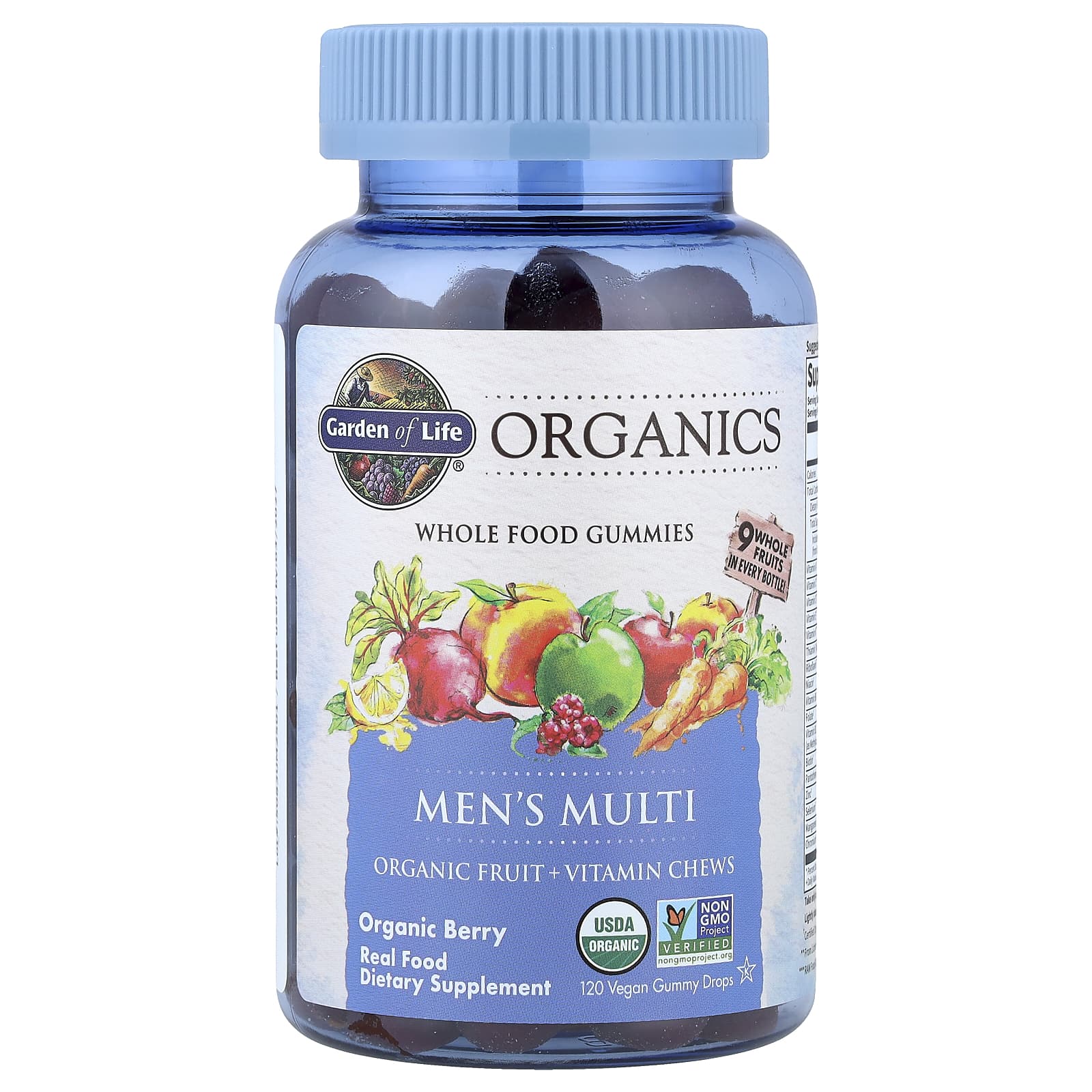 Garden of Life Organics, Men's Multi Gummies, 120 Vegan Gummy Drops – Organic Berry — Tunisie
