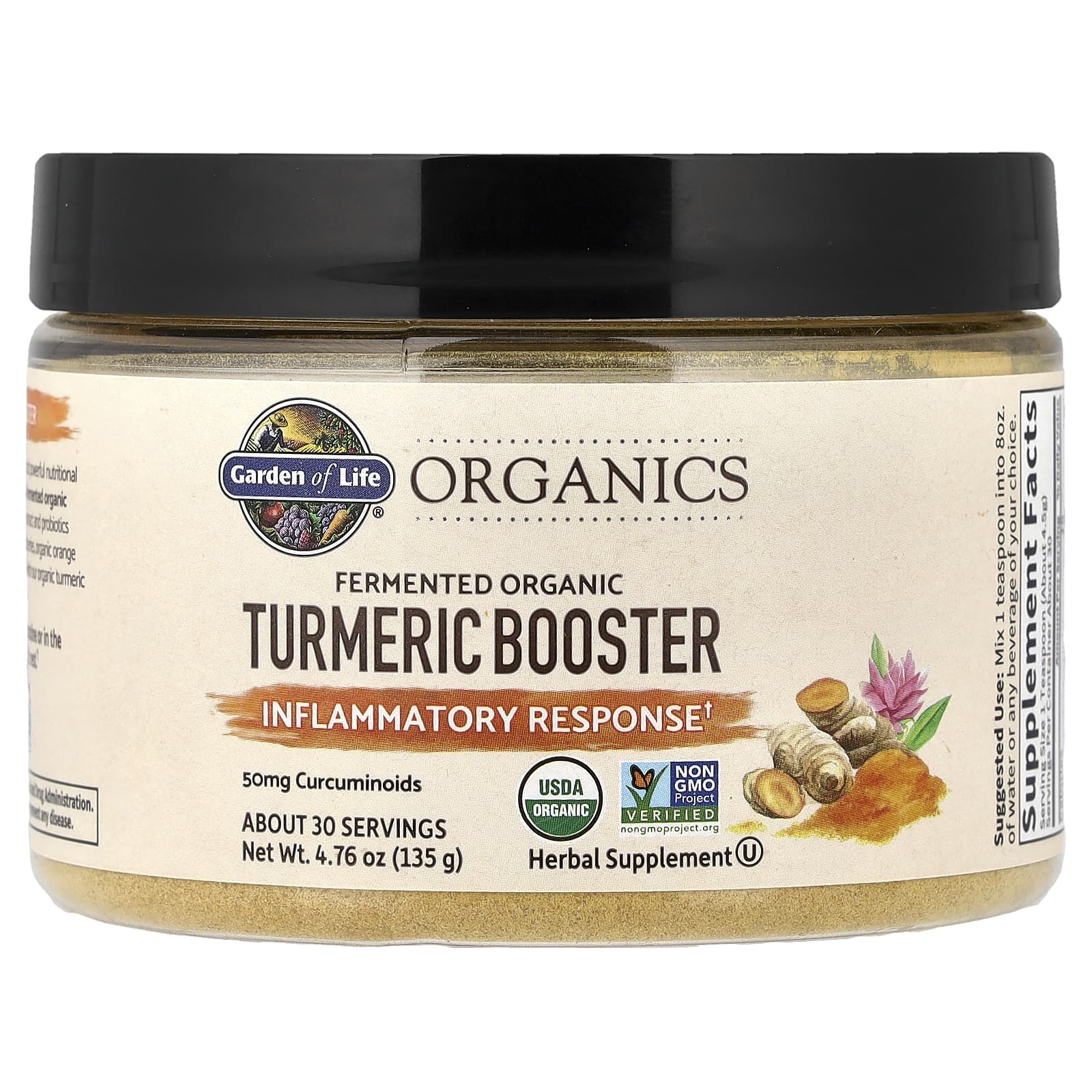 Garden of Life Organics, Fermented Organic Turmeric Booster – 135 g — Tunisie