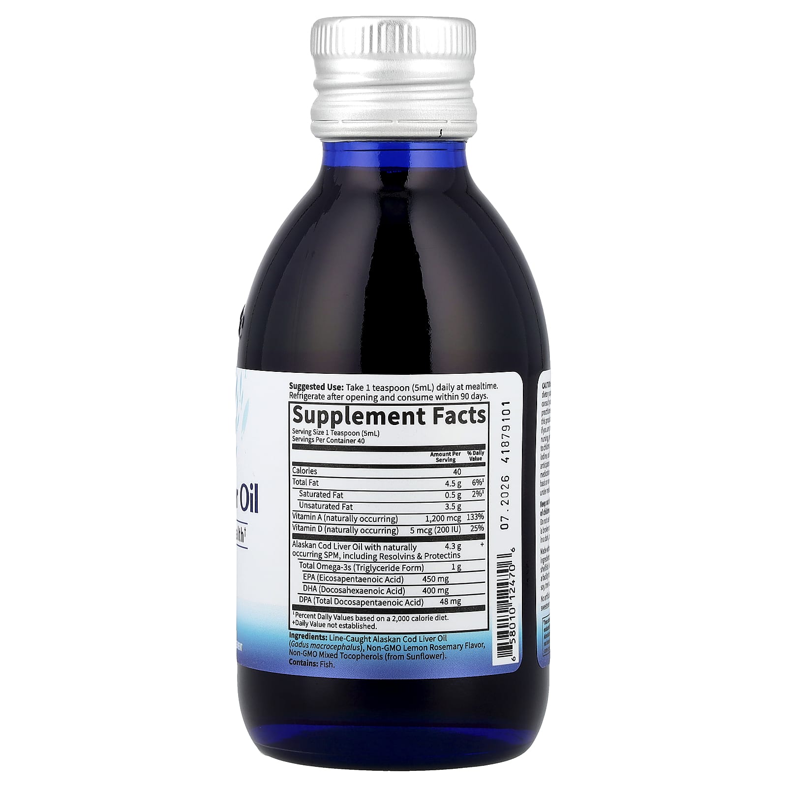Garden of Life Dr. Formulated, Alaskan Cod Liver Oil – Lemon – 200 ml — photo 2 sur 2