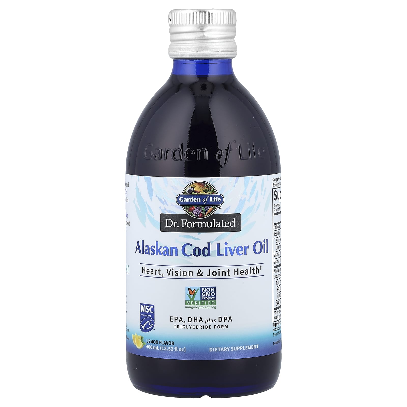 Garden of Life Dr. Formulated, Alaskan Cod Liver Oil – Lemon – 400 ml — Tunisie