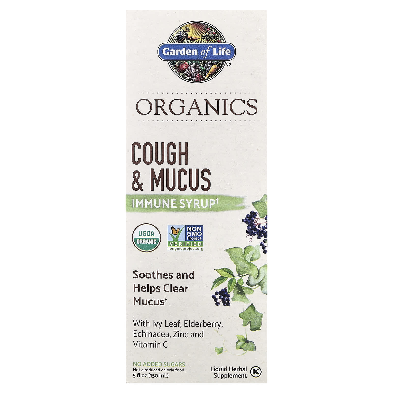 Garden of Life Organics, Cough & Mucus Immune Syrup – 150 ml — Tunisie