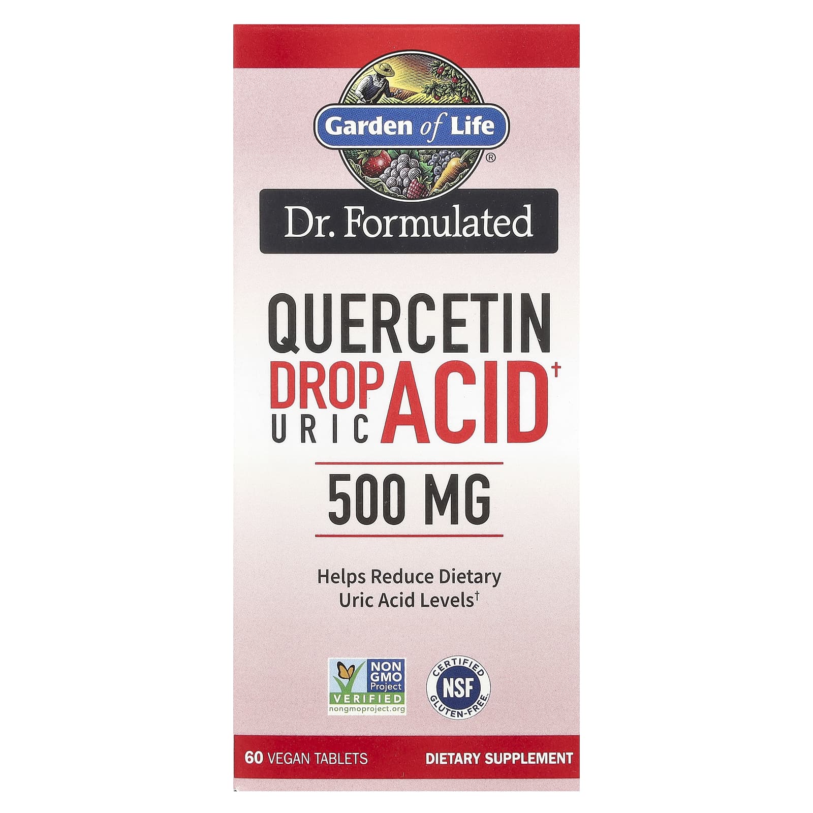 Garden of Life Dr. Formulated, Quercetin Drop Uric Acid – 500 mg — Tunisie