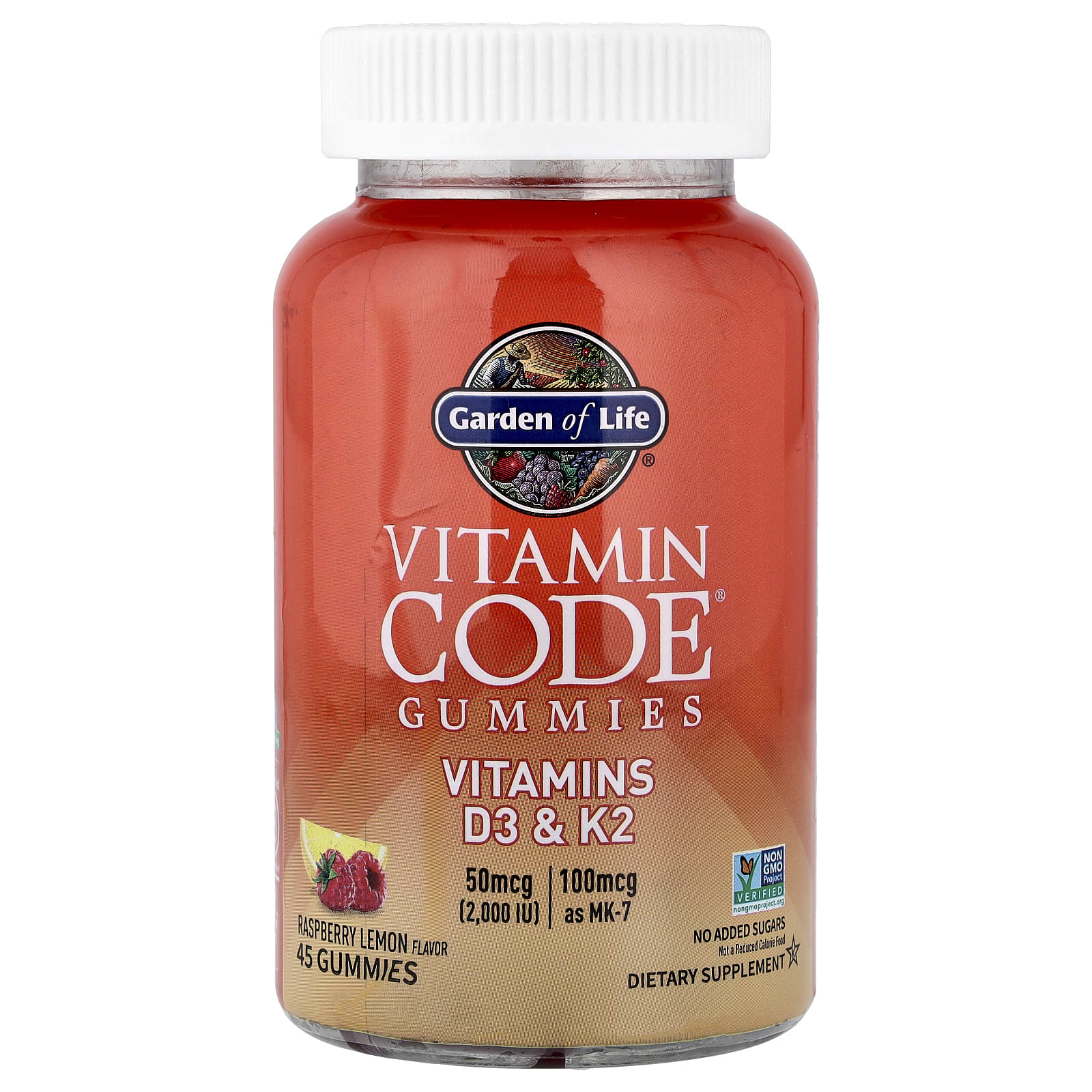 Garden of Life Vitamin Code Gummies – Raspberry Lemon – 45 gommes — Tunisie