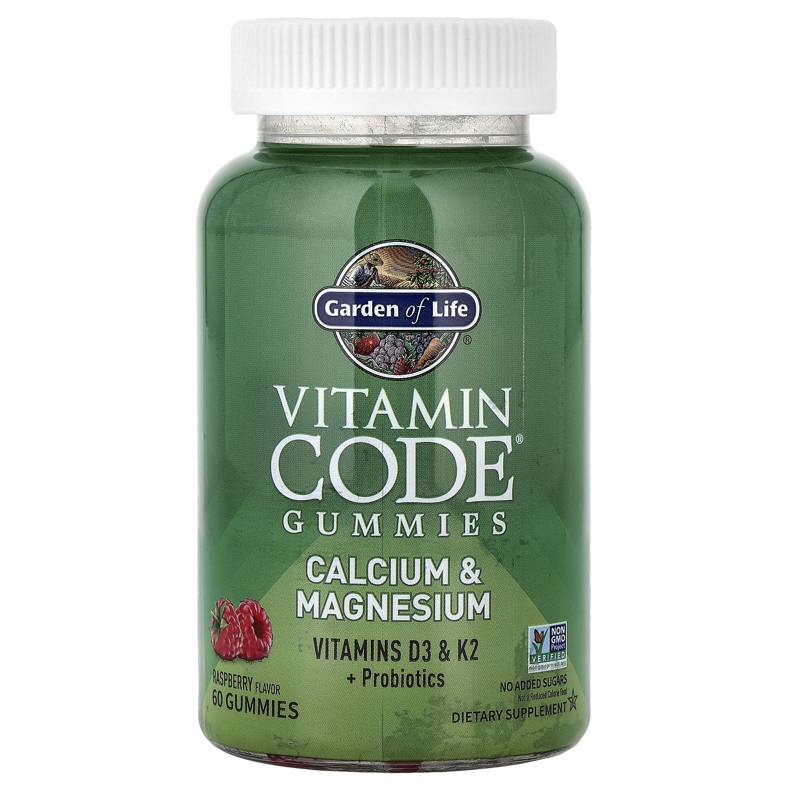 Garden of Life Vitamin Code Gummies, Calcium & Magnesium – Raspberry – 60 gommes — Tunisie