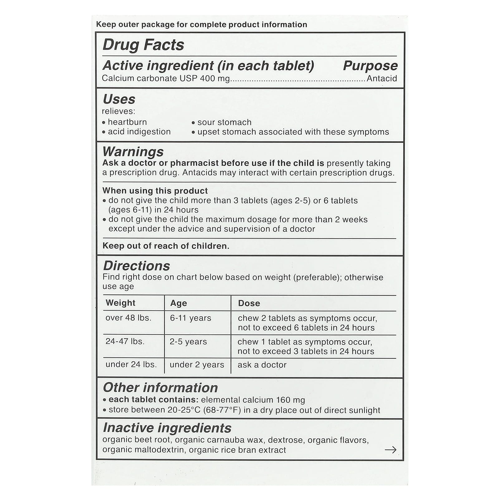 Genexa Children's Tummy Relief, Ages 2-11, 30 Chewable Tablets – Organic Berry & Vanilla — photo 2 sur 2