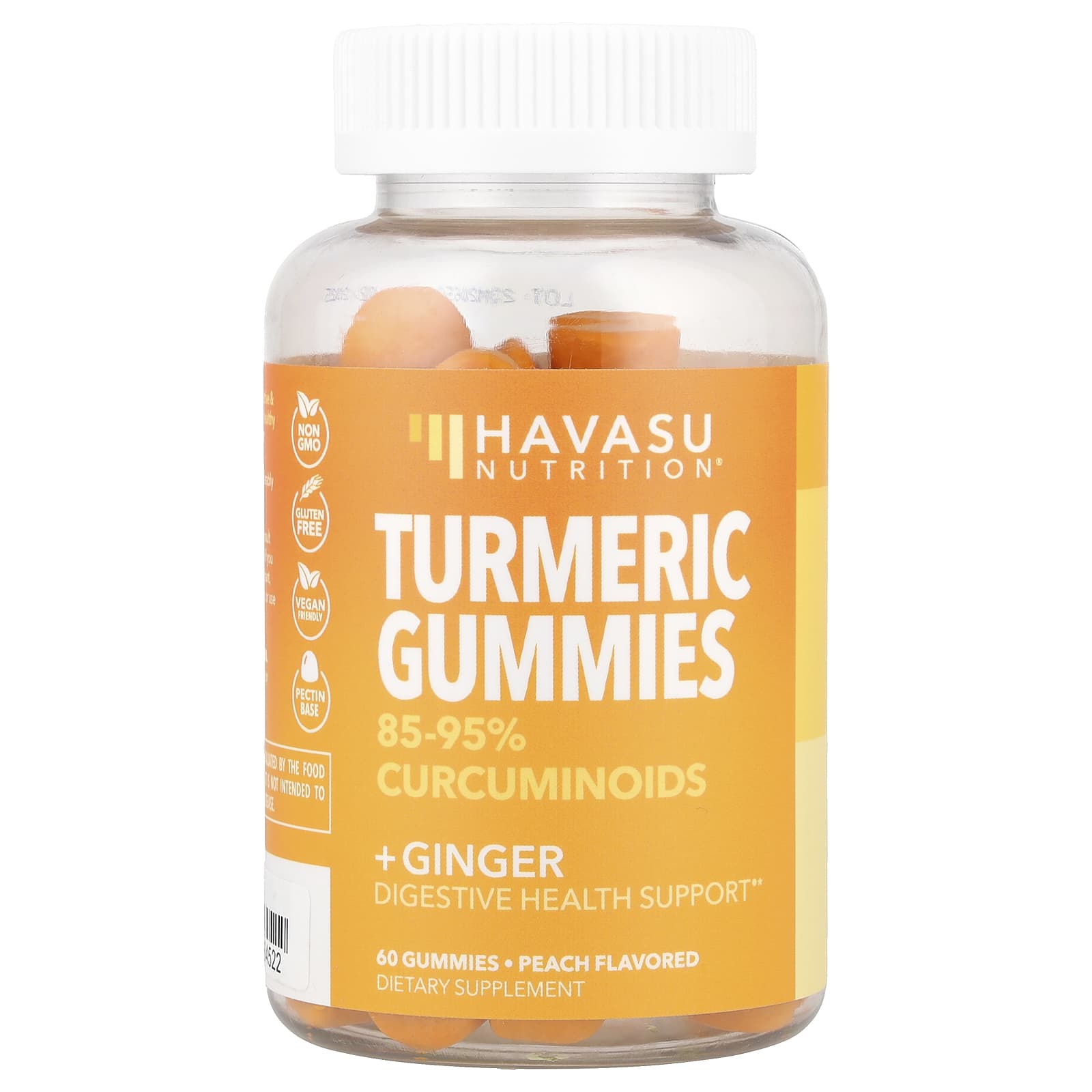 Havasu Nutrition Turmeric + Ginger Gummies – Peach – 60 gommes — Tunisie