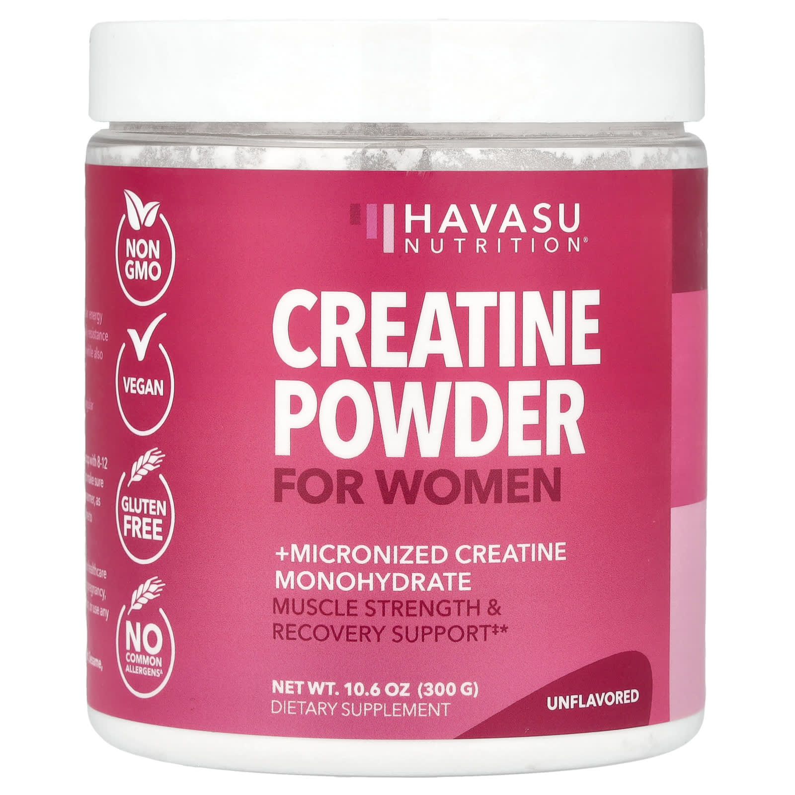 Havasu Nutrition Creatine Powder For Women – Sans arôme – 300 g — Tunisie