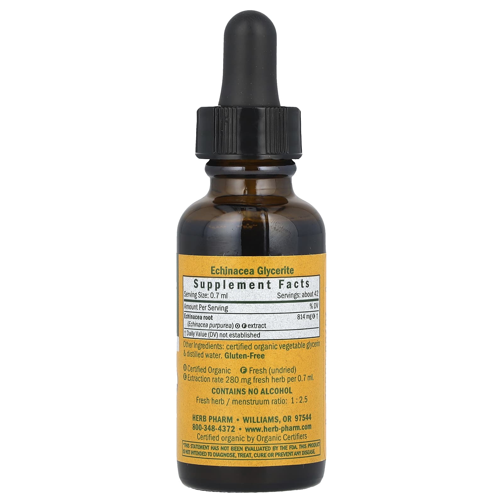 Herb Pharm Echinacea, Alcohol-Free – 30 ml — photo 2 sur 2