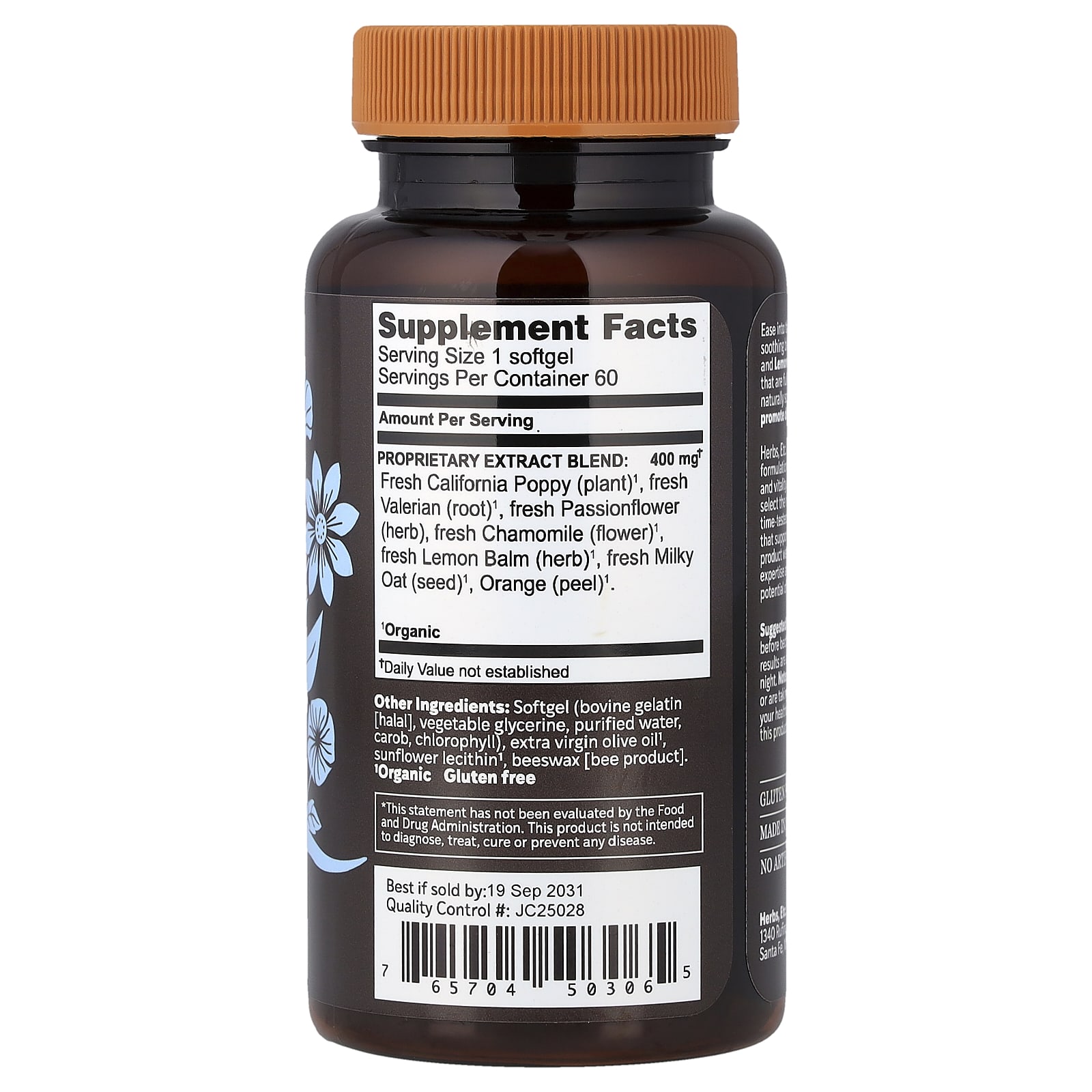 Herbs Etc. Deep Sleep – 60 capsules molles — photo 2 sur 2