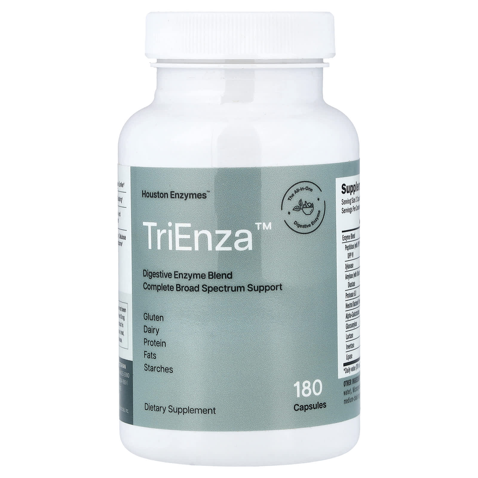 Houston Enzymes TriEnza – 180 gélules — Tunisie