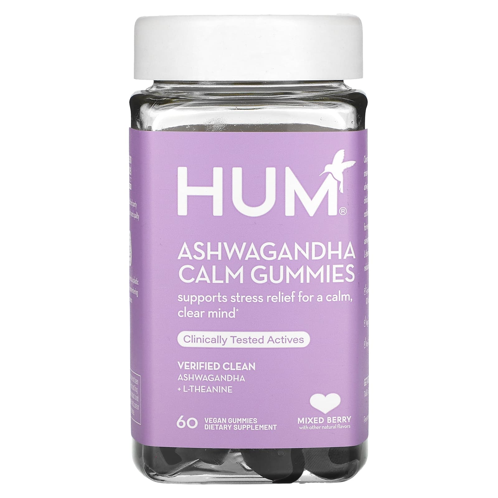 HUM Nutrition Ashwagandha Calm Gummies, 60 Vegan Gummies – Mixed Berry — Tunisie